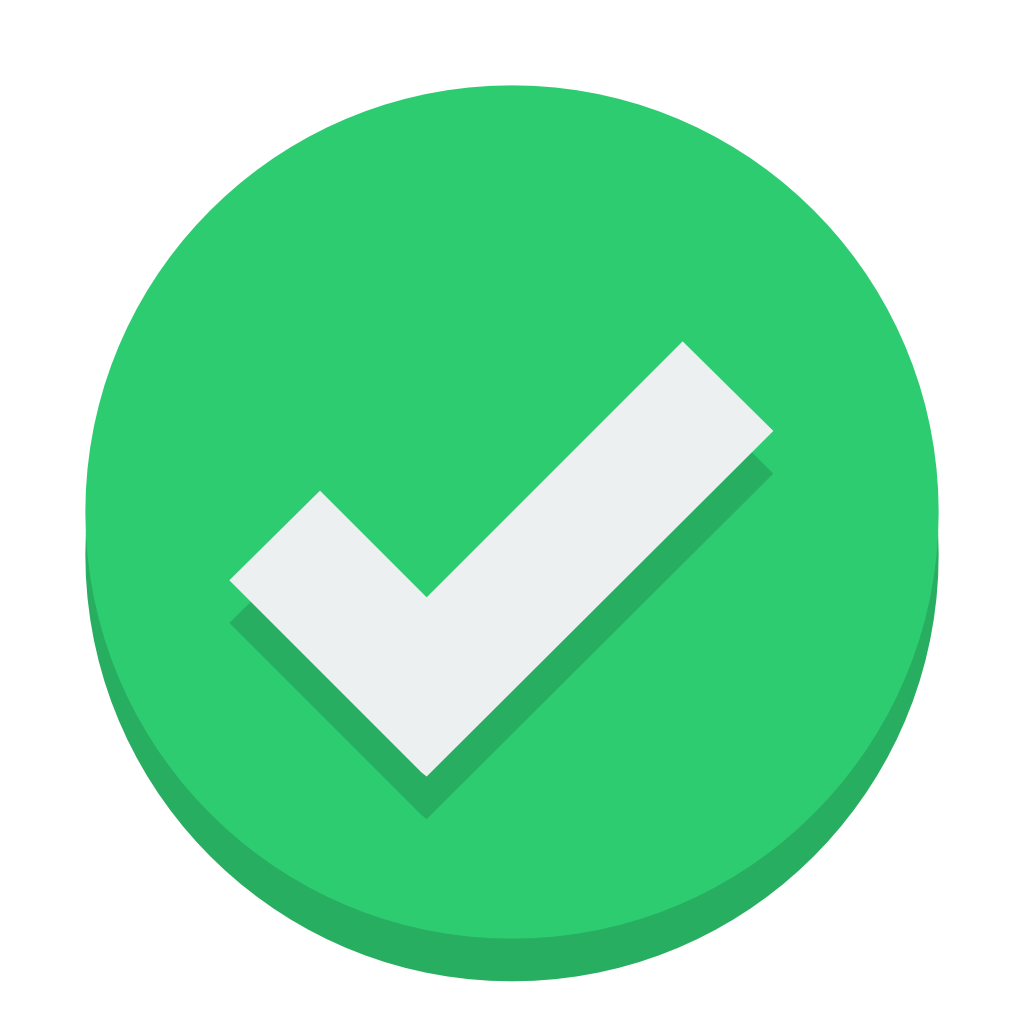 Green completion checkmark