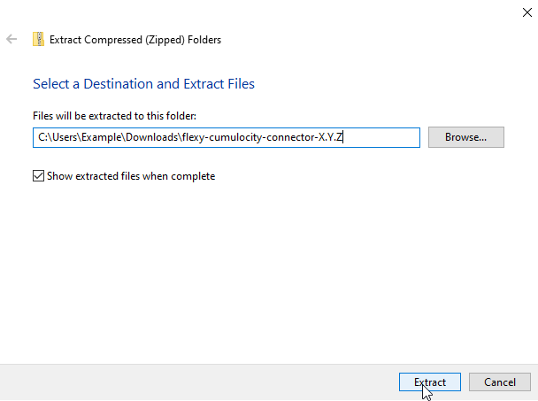 Connector Release Zip Extraction